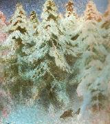 bruno liljefors natt i skogen Sweden oil painting artist